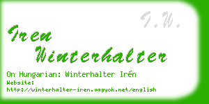 iren winterhalter business card