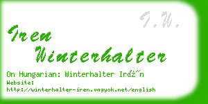 iren winterhalter business card